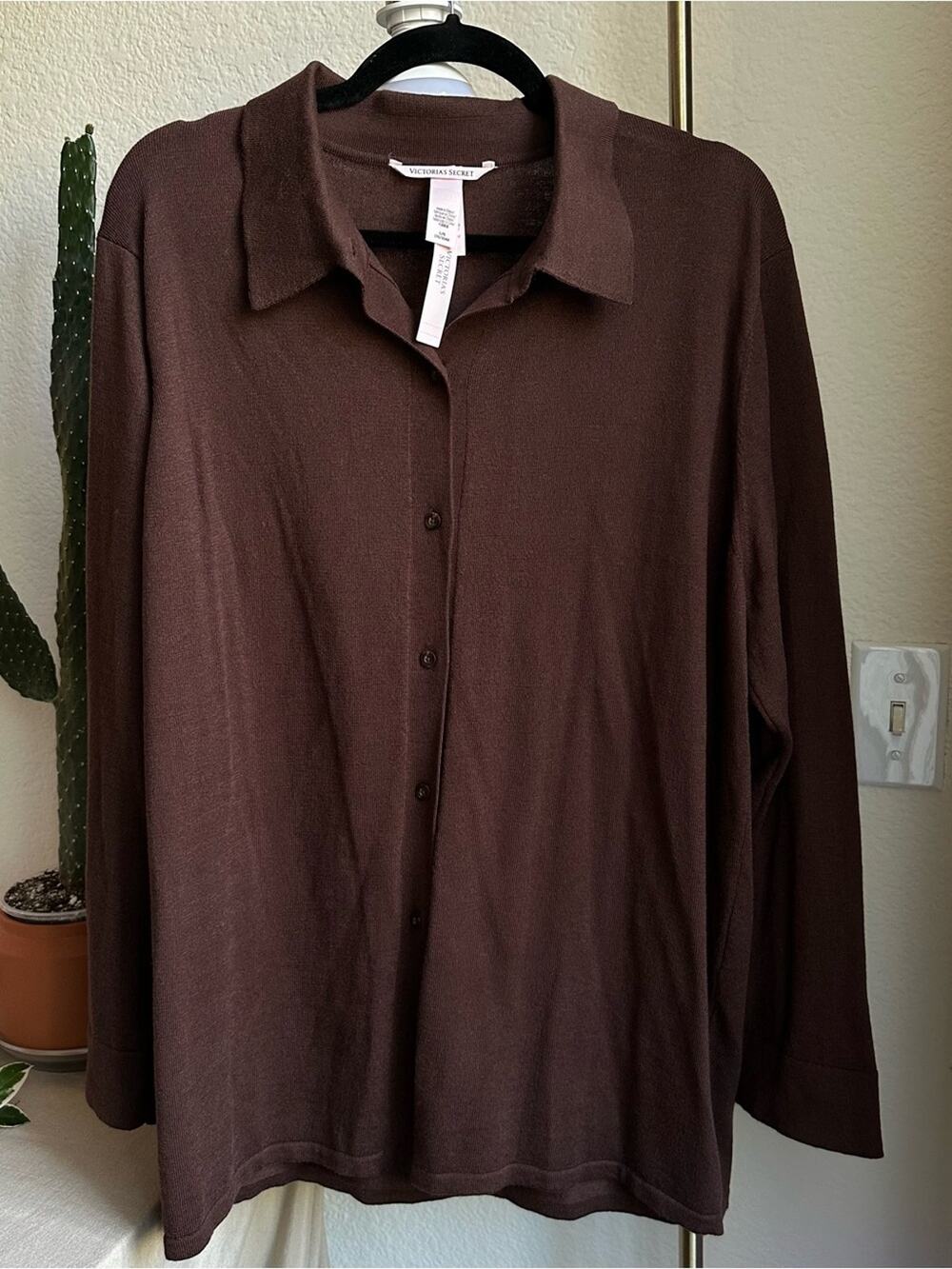 Victoria’s Secret Brown Knit Button Up Sweater Cardigan BNWT